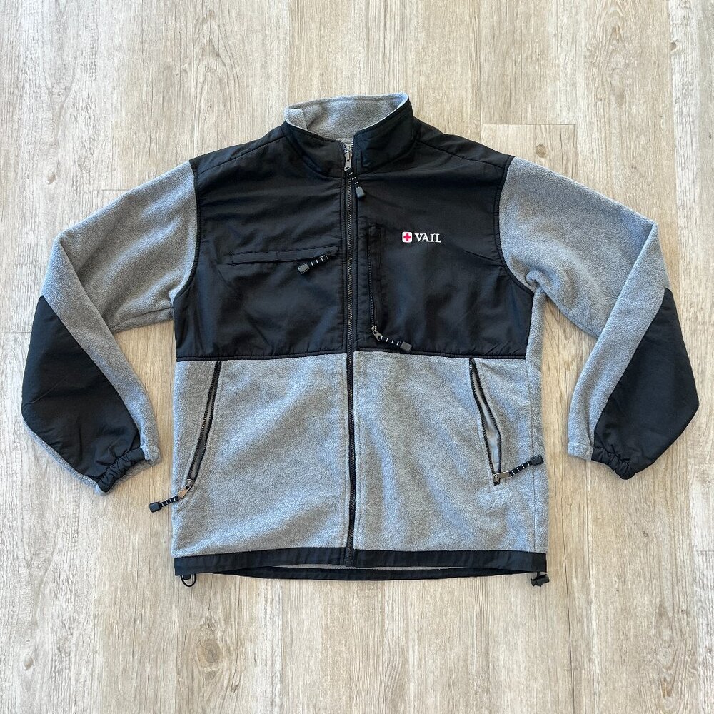 Men's Lightweight Fleece Jacket - Black & Gray